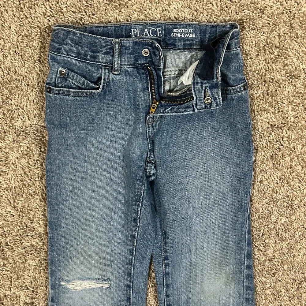 The Childrens Place I Medium Wash Bootcut‎ Jeans with Adjustable Waist I Size 6